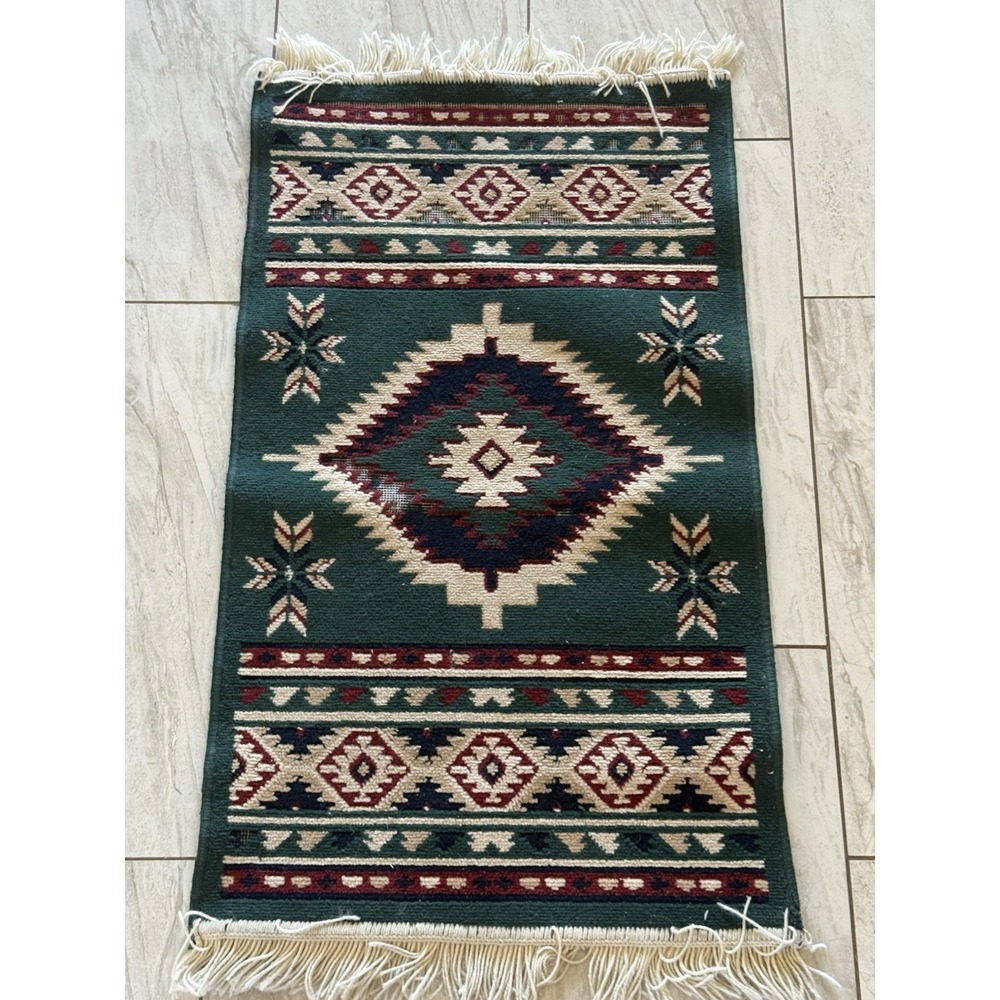 Southwestern Aztec Tribal Runner Rug Hunter GR Western Accent Floor Mat Fringe
